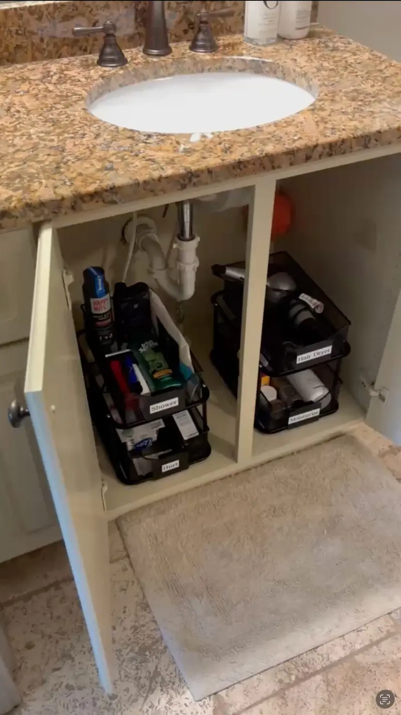 After: under the sink