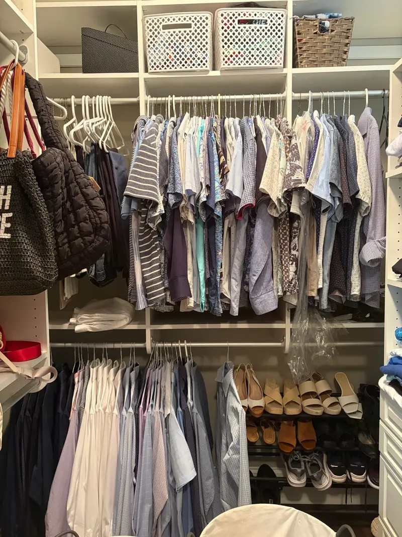 Before: shirts and shoes