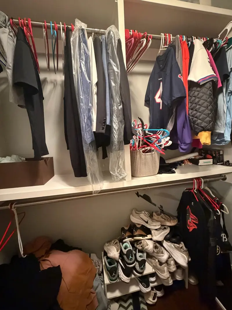 Before: walk-in closet