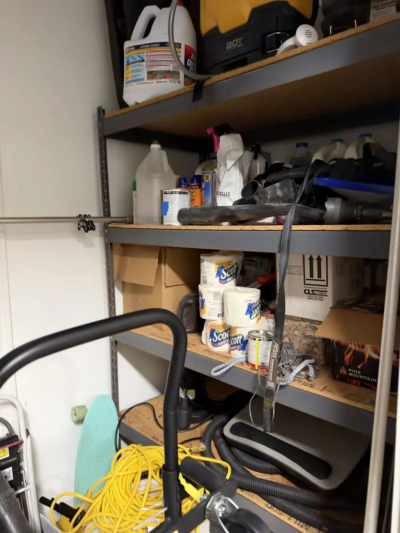 Before: garage closet