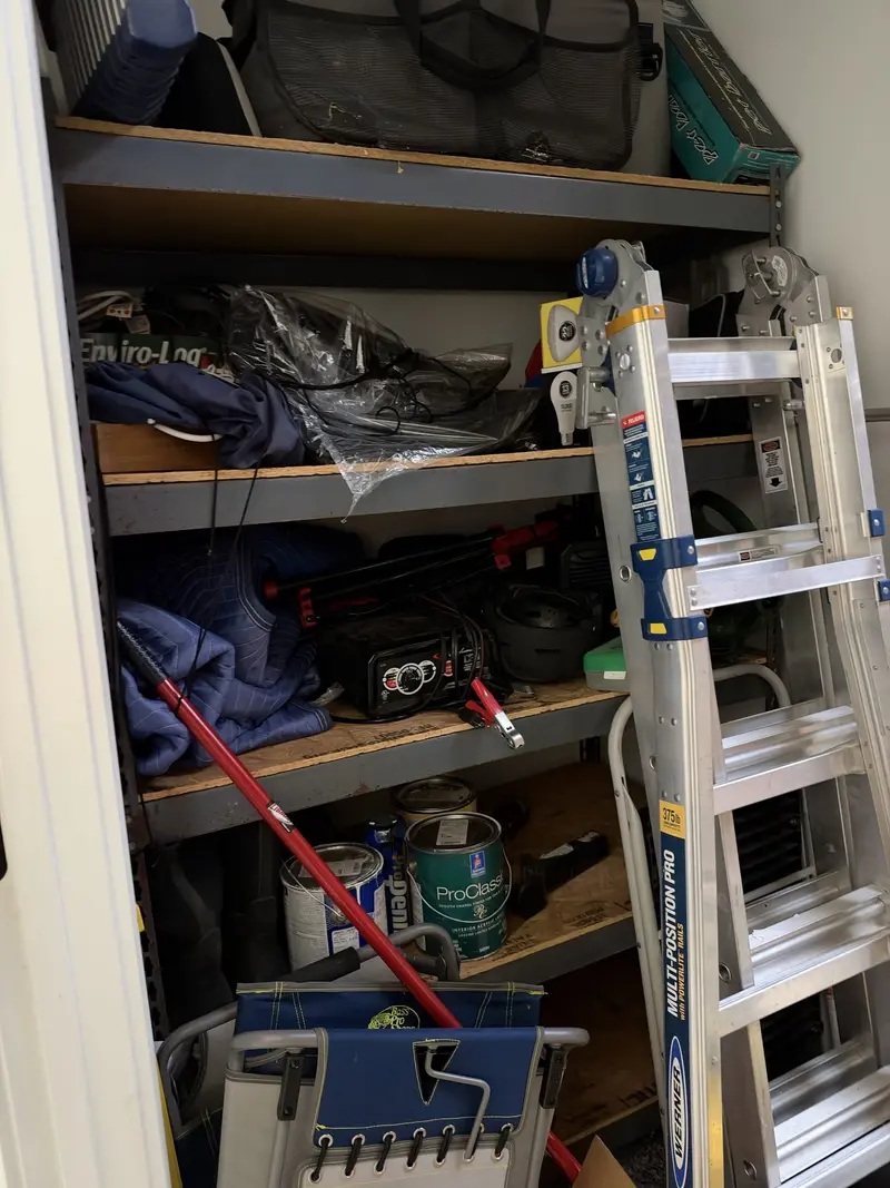 Before: tool shelves