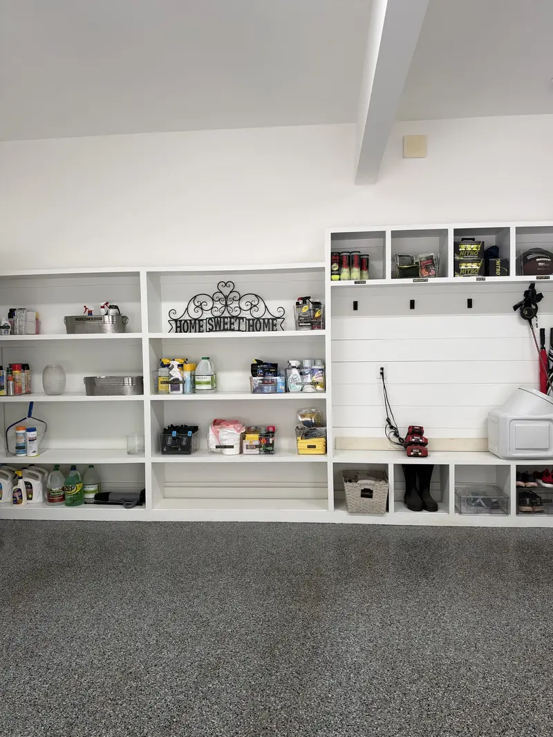 After: garage wall