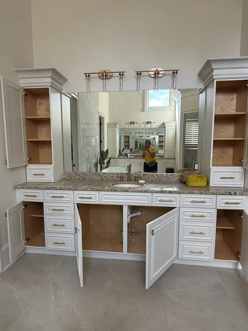 After: bathroom packed for a move