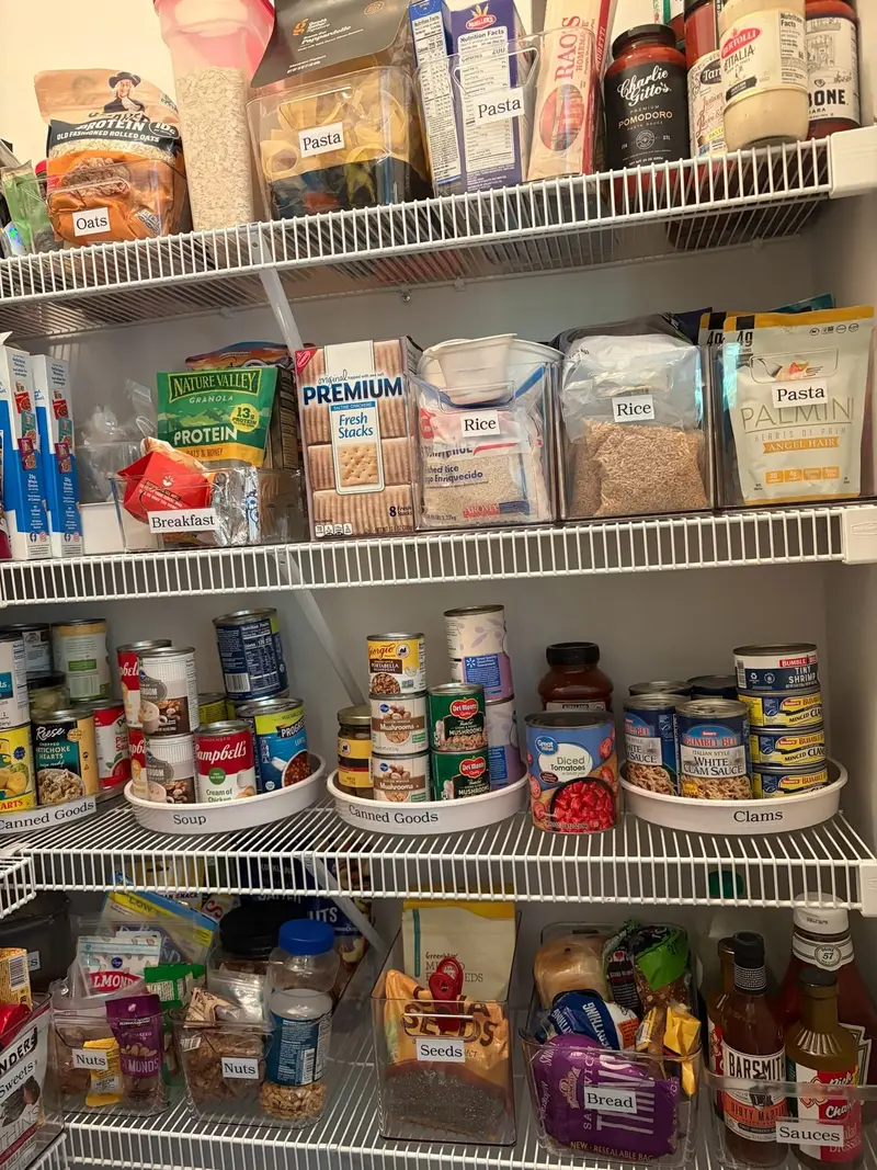 After: reach-in pantry